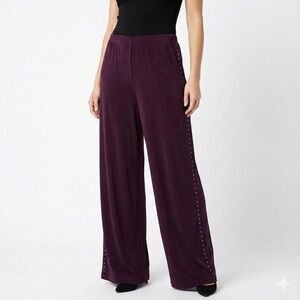 PICADILLY FASHIONS Easy Care Stretch Slinky Flowy Wide Leg Pants High Rise Sz XL